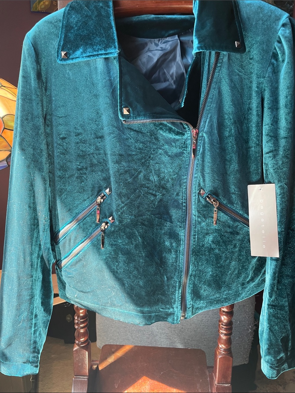 NWT BAGATELLE TEAL MOTO JACKET